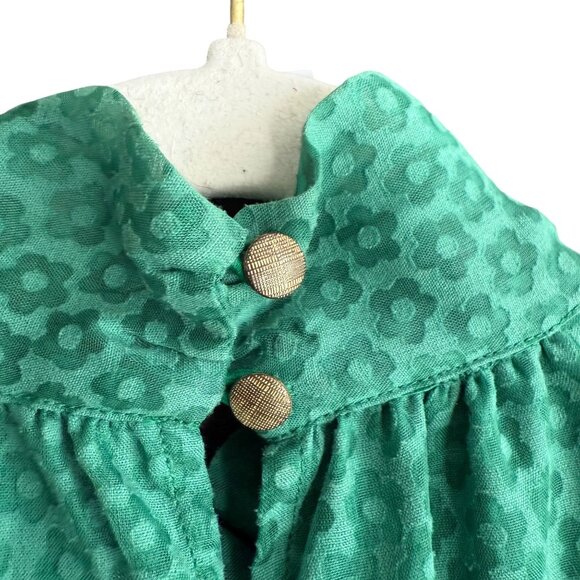 Maeve by Anthropologie Sleeveless Floral Print Blouse Top X-Small Green - Picture 6 of 9